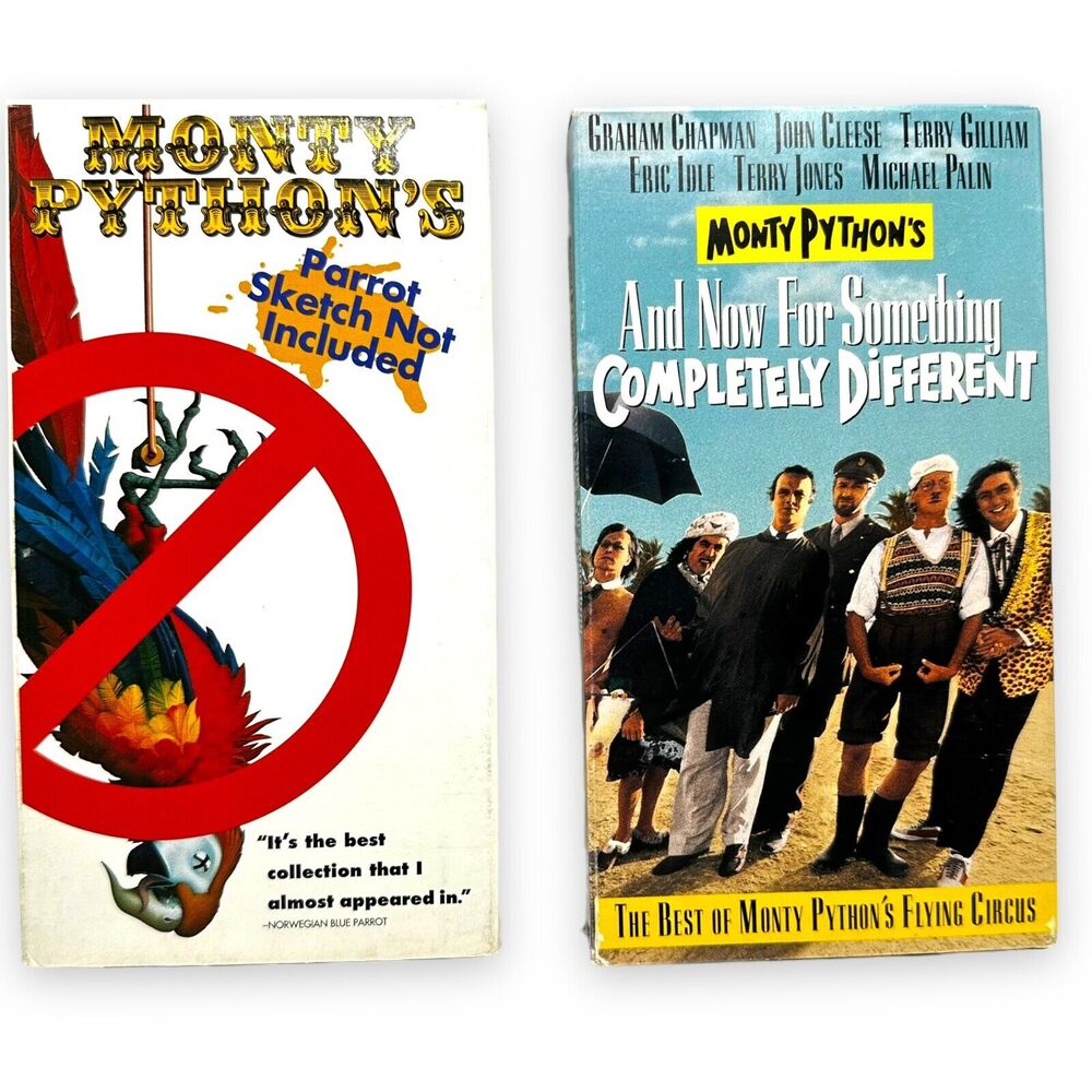 Monty Python's Something Completely Different & parrot sketch VHS Tapes Vintage